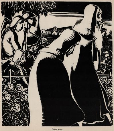 Linosnede van Jan Frans Cantré uit 1932