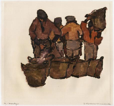 Kunstwerkje van J. Gonthier op papier