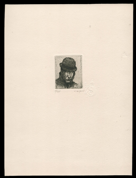 Kleine ets van de Belgische etser Jaak Gorus