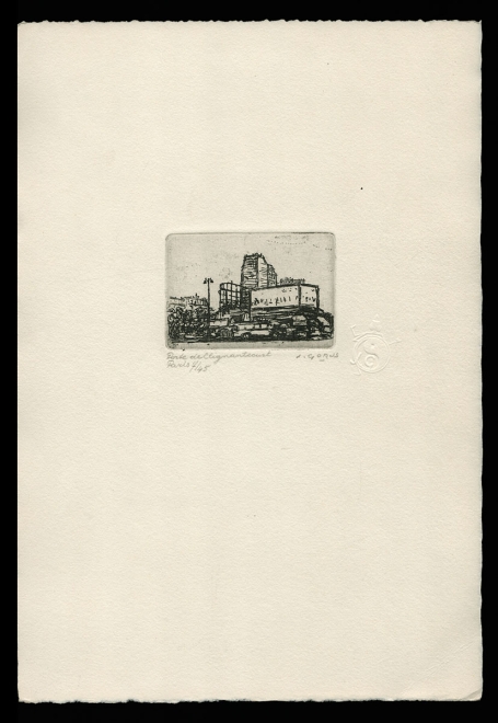 Porte de Clignancourt van de Belgische etser Jacques Gorus