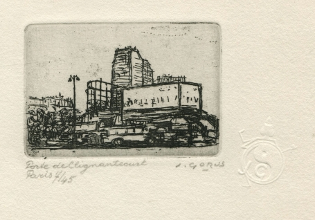 Kleine ets van de Belgische kunstenaar Jacques Gorus kopen