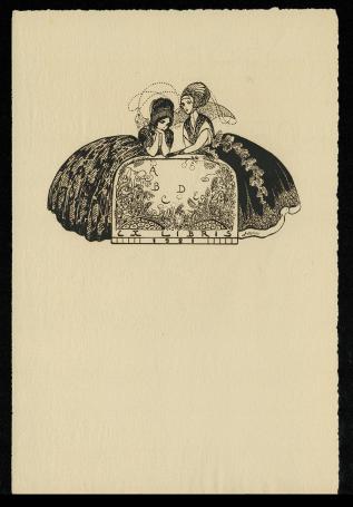 Ex libris van Jeanne Hovine of Anne-Marie Ferrieres