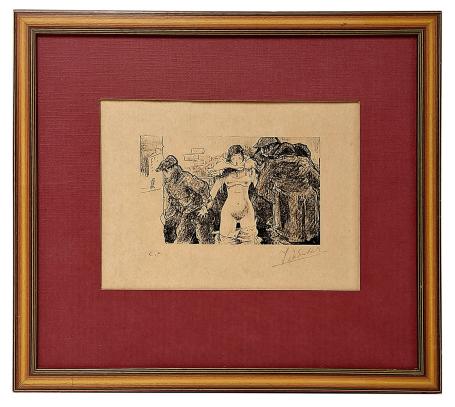 Litho van Jean de Sauteval of Dr. Jean Morisot