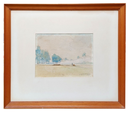 Landschapje uit 1949 van de Belgische kunstenaar Juliaan Severin