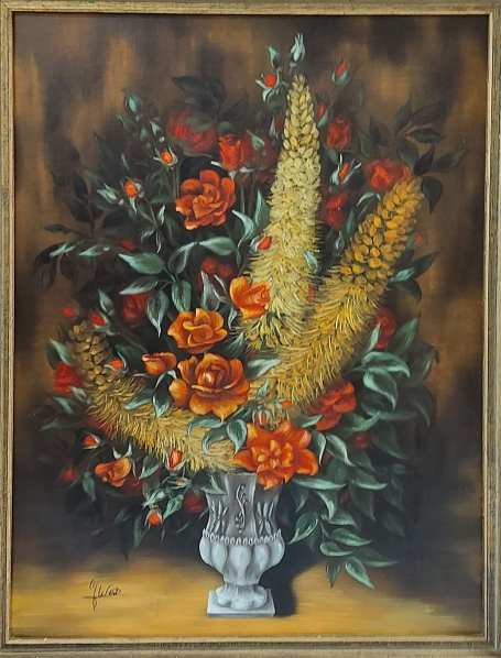 Jeannette West Belgische schilderes, bloemenschilderij