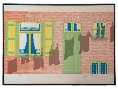 Litho van de Belgische kunstenaar Joseph Willaert