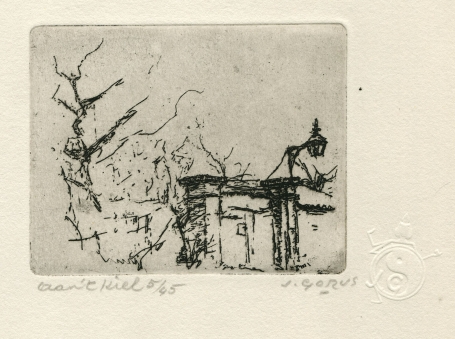 Kleine ets van de Belgische kunstenaar Jacques Gorus kopen