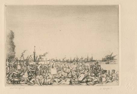 Leuke ets van de Belgische etser Jaak Gorus