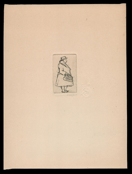 Kleine ets van de Belgische etser Jaak Gorus