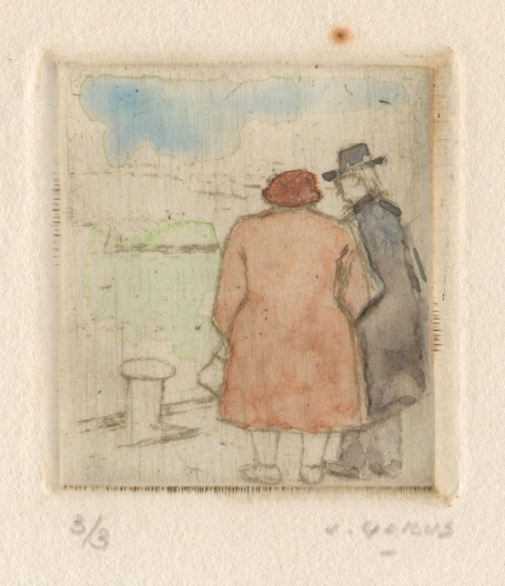 Originele gesigneerde ets van de Belgische etser Jaak Gorus