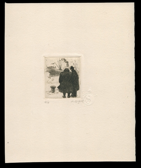 Originele gesigneerde ets van de Belgische etser Jaak Gorus