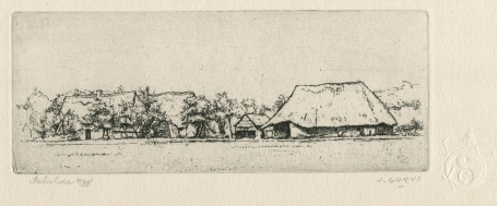 Langwerpige ets van de Belgische kunstenaar Jacques Gorus kopen