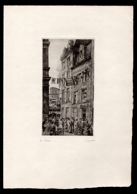 Originele gesigneerde ets van de Belgische etser Jaak Gorus