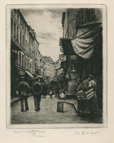 Kleine ets van de Belgische etser Jaak Gorus