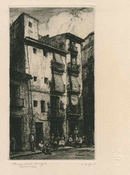 Spaanse ets van de Belgische etser Jaak Gorus