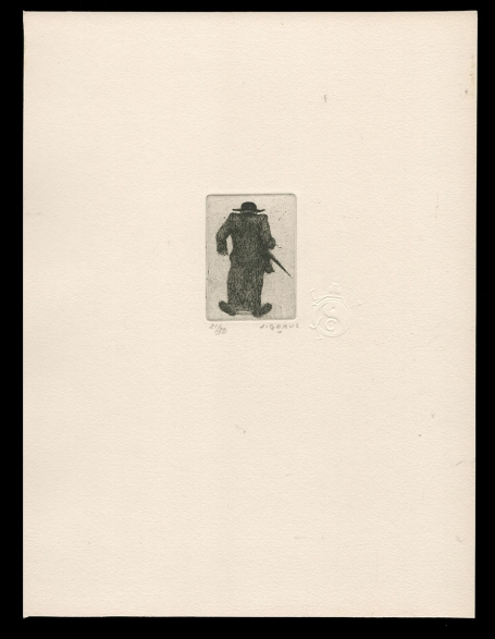 Kleine ets van de Belgische etser Jaak Gorus