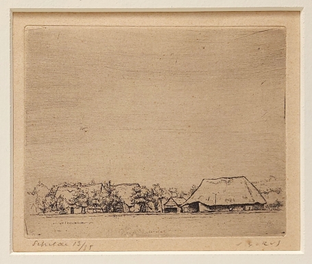 Schilde, een ets van de Belgische etser Jaak Gorus