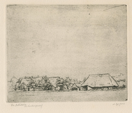 Schilde, een ets van de Belgische etser Jaak Gorus