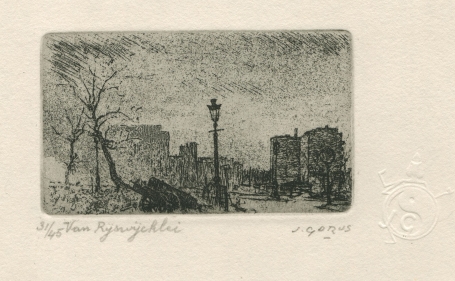 Van Rijswijcklei, kunstwerkje van de Belgische graficus Jaak Gorus