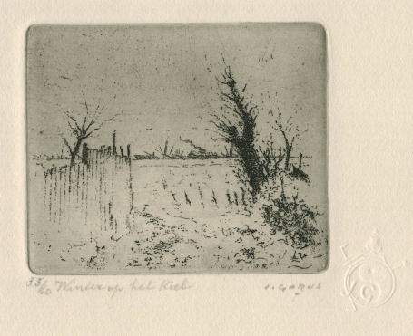 Het Kiel, een ets van de Belgische etser Jaak Gorus