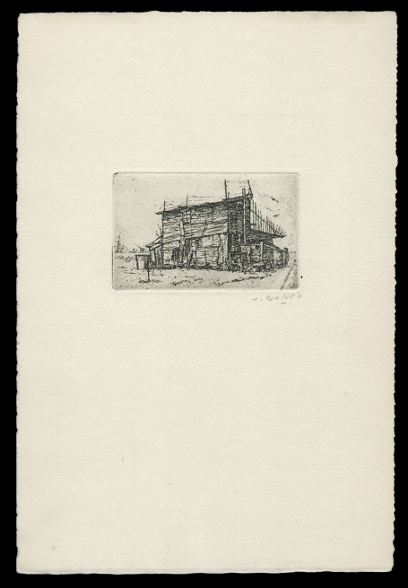 Kleine ets van de Belgische kunstenaar J. Gorus kopen