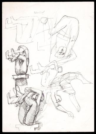 Jan Alfons Keustermans met een schetsblad