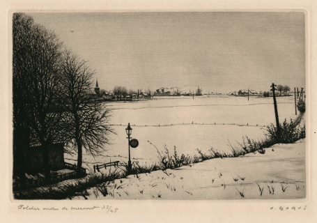 Originele gesigneerde ets van de Belgische etser Jaak Gorus