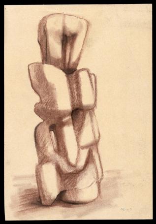 Tekening van de Belgische kunstenaar Jan Alfons Keustermans