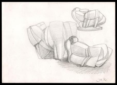 Tekening van de Belgische kunstenaar Jan Alfons Keustermans