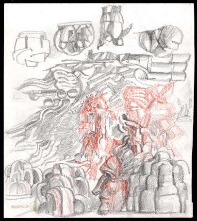 Houtskooltekeningen van de Belgische kunstenaar Jan Alfons Keustermans