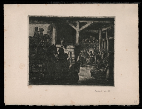 Ets \"Aanbidding der koningen\" van Jacob Smits