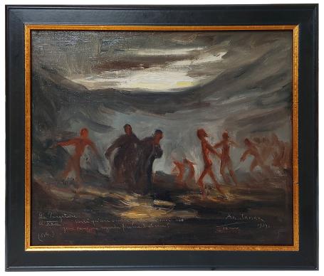 Le Purgatoire (1939) – Armand Jamar – olieverf op doek gemaroufleerd op paneel