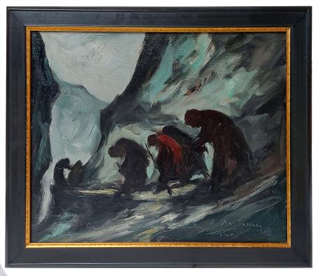 Olieverfschilderij van de Belgische kunstschilder Armand Jamar