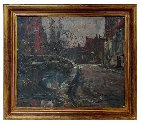 Olieverfschilderij van de Belgische kunstenaar Armand Jamar