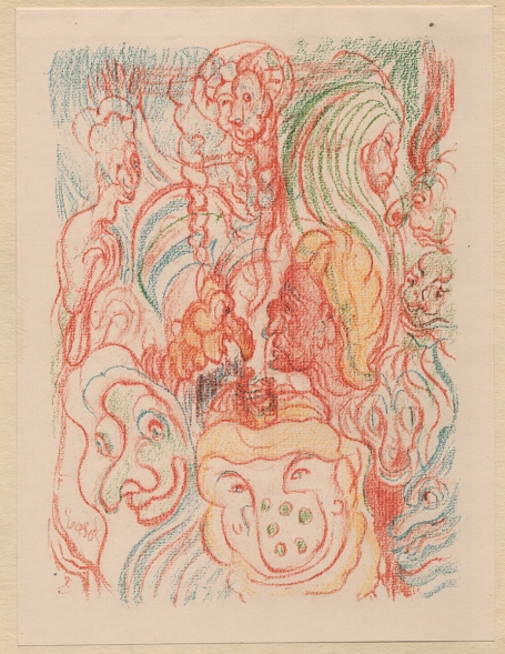 Litho van James Ensor uit 1921