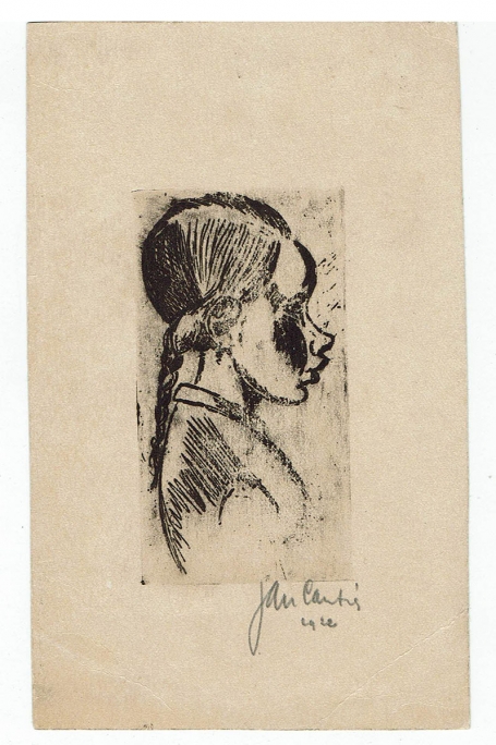 Ets Jong Meisje van de Belgische etser Jan Frans Cantré kopen