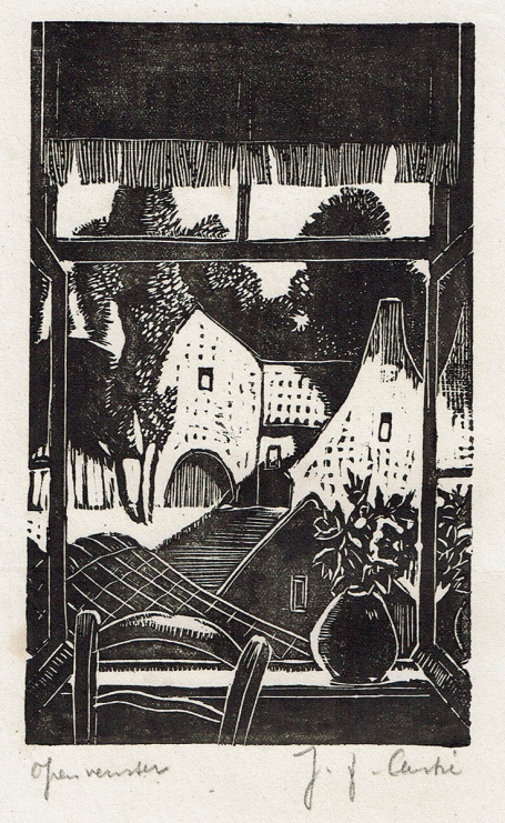 Houtsnede van de Belgische houtsnijder Jan Frans Cantré kopen