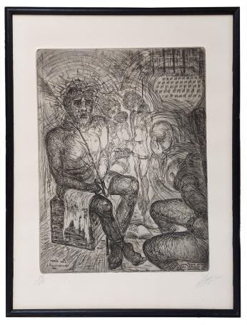 Gesigneerde ets van Jan Keustermans kopen