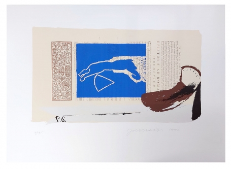 Litho van de Belgische kunstenaar Jan Van Riet