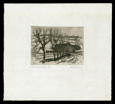 Landschap ets van de Belgische kunstenaar Jean Donnay