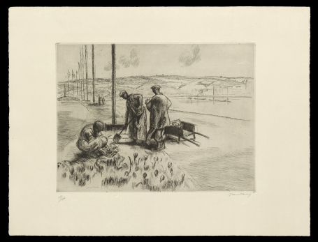 Grote ets van de Waalse kunstenaar Jean Donnay