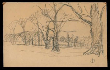 Tekening van de Belgische kunstenaar Jean Donnay