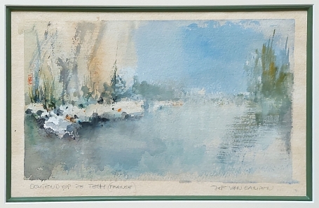 Schilderij van Jef Van Campen op papier