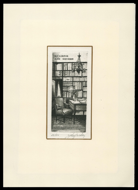Ex libris van de Belgische kunstenaar Jef Van Grieken kopen