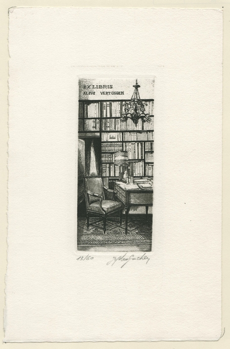Ex Libris van de Belgische graficus Jef Van Grieken