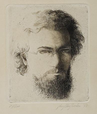 Gesigneerd kunstwerk van de Belgische etser Jef Van Grieken