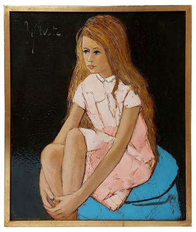 Olieverfschilderij van de Belgische kunstschilder Jef Wauters