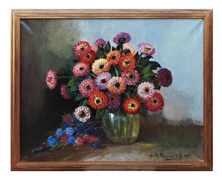 Stilleven met bloemen van Belgische schilder Henri Joseph Pauwels kopen