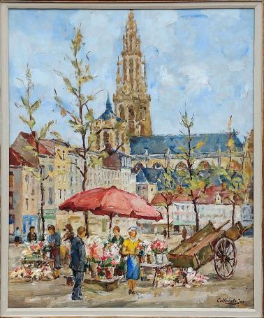 schilderij van Belgische kunstschilder Jozef Callaerts