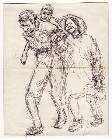 Tekening van Jos Mous of Joseph Mous